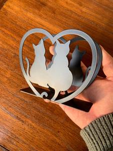 Servilletero Negro con Diseño de Gatos para Parejas, Estilo Artesanal, Ideal para Cenas Románticas y Decoración de Mesa, Procedente de la India - Product Image 6