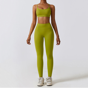 Conjunto Deportivo Ligero Personalizado para Mujer, Sujetador Deportivo, Leggings sin Espalda, Transpirable, para Gimnasio, Correr, Entrenamiento, Yoga - Product Image 5