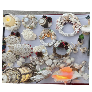 Elegant White Scallop Seashell Wreath, Handmade Vietnamese Coastal Home Decor, Wedding & Beach House Decoration. - Product Image 3