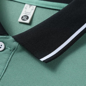 T-shirt polo à manches courtes pour hommes de haute qualité polos confortables et élégants 100% coton pour hommes - Product Image 2