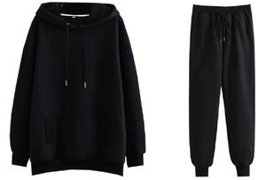 2026 Autumn Winter Men Midweight Fleece 100% Cotton <b>Printed</b> Streetwear 2-Piece Sets Hoodies <b>Sweatshirt</b> and Pants Tracksuits - Product Image 2