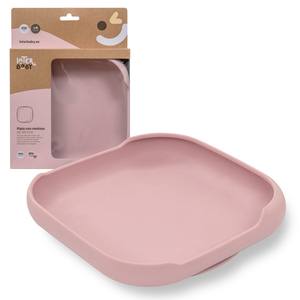 Plato de Silicona Rosa Oscuro con Ventosa, Accesorio Duradero para Platos y Utensilios - Product Image 1