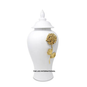 แจกันใส่ขิงทรงคลาสสิกหรูหราสไตล์นอร์ดิกสำหรับห้องนั่งเล่นบ้านหรูหราเคลือบทองของตกแต่งด้วยมือ - Product Image 3