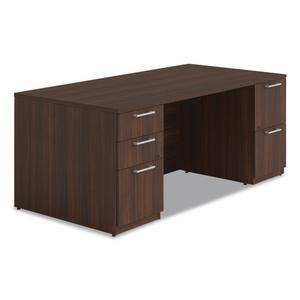 Alera AE1NZK-UF3672FF HRG 72 pouces. X 36 pouces. X 29 pouces. Bureau à double piédestal de la série Séville - Acajou - Product Image 2