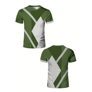 เสื้อยืดผู้ชายแบบซับลิเมชันยืดได้ใส่สบายสำหรับยิมและกิจกรรมกลางแจ้งชุดฟิตเนสเสื้อยืดพิมพ์ลายซับลิเมชันสำหรับผู้ชาย - Product Image 3