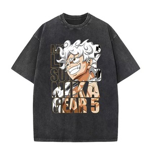 เสื้อยืดคอกลมแขนสั้นอะนิเมะโอเวอร์ไซส์สำหรับผู้ชายพิมพ์ลายเสื้อยืดผ้าฝ้ายซัก Y2k สำหรับผู้หญิงและผู้ชาย - Product Image 6