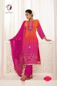 Fabricante y proveedor de moda femenina: Kurti, pantalón y dupatta de seda rusa con estampado y trabajo manual para festivales. - Product Image 5