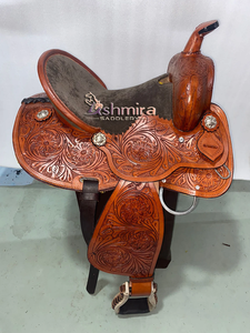 Ensemble personnalisé de haute qualité usiné à la main Western Barrel Horse Leather Trail Pleasure Saddles Vente en gros Hot Selling - Product Image 2