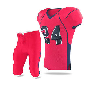 Uniforme de football américain à manches courtes de haute qualité, tissu respirant et confortable avec logo personnalisé, meilleur ensemble de vêtements - Product Image 1