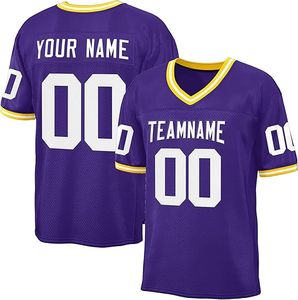 เสื้อฟุตบอลอเมริกันแบบสั้น100% ผ้าโพลีเอสเตอร์ระบายอากาศป้องกันแบคทีเรียชุดทีม - Product Image 1