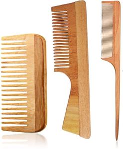 Peine de madera grande hecho a mano de lujo, propiedades antiestáticas antiencrespamiento, peine desenredante de madera Natural para el cabello suave de los niños - Product Image 3