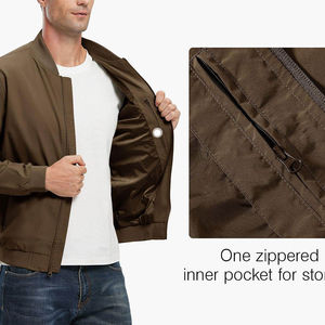 Chaquetas de bombardero para hombre con capucha de lona, transpirables, duraderas, cálidas, elegantes, de invierno, prendas de vestir exteriores, logotipo frontal - Product Image 4