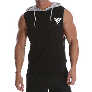 Sweats à capuche de sport au design moderne pour la musculation sans manches, la remise en forme, la salle de sport, le streetwear, les vêtements de sport, sweats à capuche 100% coton - Product Image 1