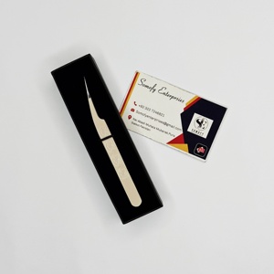 Pince à épiler pour extensions de cils Hello Kitty couleur nude, faite à la main, en acier inoxydable japonais Somofy Enterprises, 10 mm, dentelée - Product Image 5