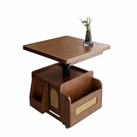 Table d'appoint en bois pliable et réglable de style ancien, armoire d'angle mobile