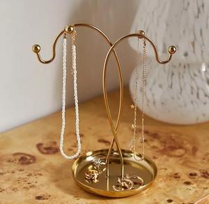 <b>Space</b> Saving Metal Jewelry Stand With Vertical Design For Easy Necklace Bracelet Earring Organization - Product Image 6