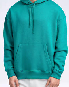 Sweat à capuche d'hiver personnalisé pour homme, style streetwear, épaules tombantes, en polaire légère, 100% coton, coupe classique - Product Image 3