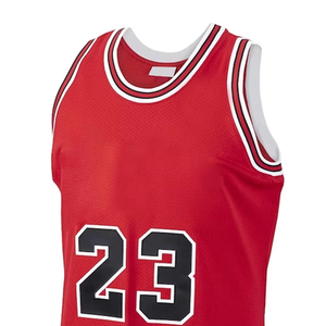 Maillot de basket-ball unisexe rouge respirant en maille 100% polyester antibactérien de qualité supérieure, dernière vente chaude, best-seller - Product Image 4