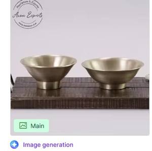 "Elegante ensaladera de acero inoxidable con base de pedestal, Perfecta para servir ensaladas frescas o guarniciones elegantes y duraderas" - Product Image 3