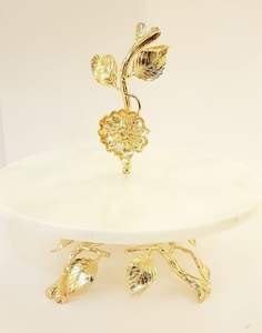 Base para Pastel de Acero Inoxidable Ecológica y Moderna con Tapa de Mármol, Decorativa con Flores, Estilo Lujoso para Fiestas de Cumpleaños - Product Image 4