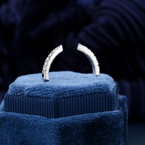 Bagues de mariage et de fiançailles en diamant de luxe personnalisées, empilables et ouvertes, certifiées IGI, en or massif, pour son ODM OEM - Product Image 6