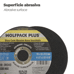 Disco Abrasivo per Acciaio Inossidabile Ø/ 115 x 22,2 mm Spessore 1,0 mm. - Product Image 3