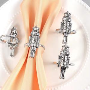 Porte-serviette en argent unique pour décor de table élégant fêtes de mariage événements hôtel salle à manger élégant Serviette Accent - Product Image 3