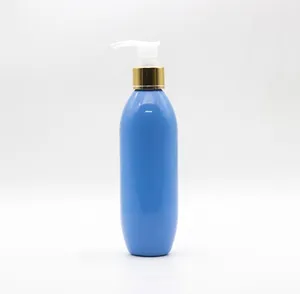 230ml 샤워 젤 애완 동물 플라스틱 병 샤워 젤, 샴푸, 헤어 컨디셔너, 얼굴 세척제를 위한 펌프를 가진 단단한 파란 애완 동물 병