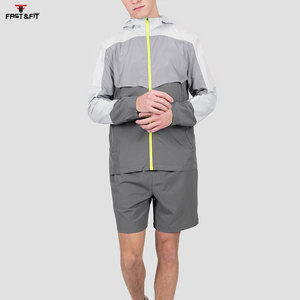 2025 Logotipo de diseño personalizado Conjuntos cortos cortavientos para hombres Pantalones cortos de nailon para hombres Conjunto de chándales cortavientos para la venta - Product Image 3