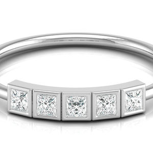 Anillo de boda de oro macizo con diamante cultivado en laboratorio, oro macizo de 18k y 14k, banda minimalista apilable, joyería fina de exportadores. - Product Image 1