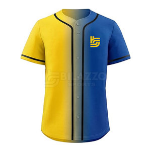Nouvelle arrivée de vêtements de sport nom personnalisé imprimé 100% polyester tissu meilleur prix maillot de baseball - Product Image 1