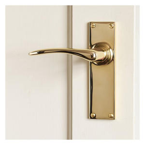 Tiradores de puerta internos de latón vintage elegantes, palanca de desplazamiento, acabado pulido antiguo para casas de época - Product Image 5