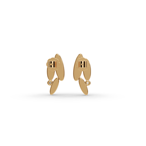 Lab-Grown Diamond Earrings with <b>Leaf</b> Cluster Design - Product Image 4
