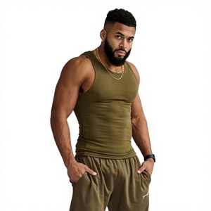 Débardeur de sport pour hommes en gros, séchage rapide, respirant, sans manches, pour la course et le fitness, vêtement léger, fournisseur - Product Image 1