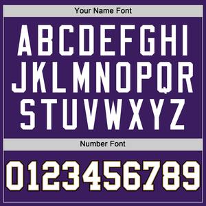 Auténtico personalizado púrpura blanco-viejo oro béisbol Jersey impreso ropa deportiva - Product Image 4