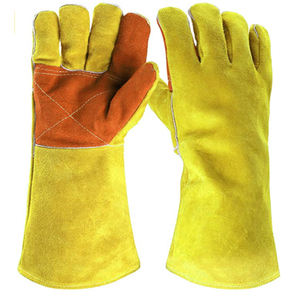 Precio de fábrica Guantes de soldadura de cuero para barbacoa resistentes al fuego y al calor - Product Image 1