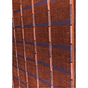 "Geometric <b>Red</b> & Orange Hand Tufted <b>Wool</b> & Viscose Home Rugs-3D Models 3D Rugs & Room Rugs" - Product Image 1