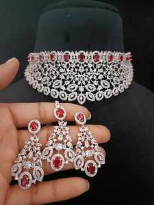 ชุดเครื่องประดับคริสตัลเทียมสำหรับงานแต่งงานสำหรับเจ้าสาวชุดเครื่องประดับเพชรเทียมแบบปากีสถานหลากสีสำหรับผู้หญิงทรงลูกบาศก์เซอร์โคเนีย - Product Image 2