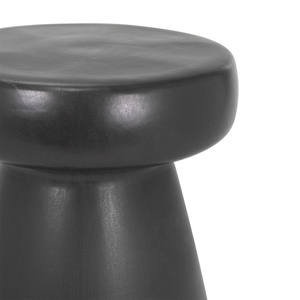 Tabouret latéral de forme ronde chaude fait à la main finition noire mate tabouret d'accent rond en aluminium Console d'incrustation d'os pour salon - Product Image 4
