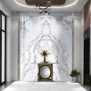 Azulejos de pared de porcelana brillante de primera calidad Tamaño personalizado 1200x3200 1200x2800 800x2400 Formato grande Acabado de alto brillo Calidad de exportación - Product Image 1