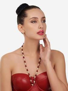 Collar de cuentas bordadas hechas a mano con trabajo de espejo vibrante collar de cuentas bordadas coloridas con borde de flecos ornamentales - Product Image 4