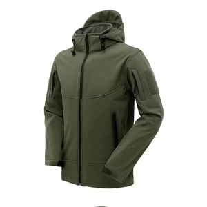 Vestes Softshell d'hiver avec logo personnalisé, en toile imperméable, avec col montant et fermeture éclair - Product Image 5