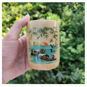 Natural Bamboo <b>Cup</b> With Printed Logo And Optional Hand Painting For Gifts And Restaurants From Vietnam - Product Image 5