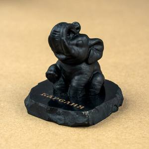 Figura de elefante de shungita - Product Image 2