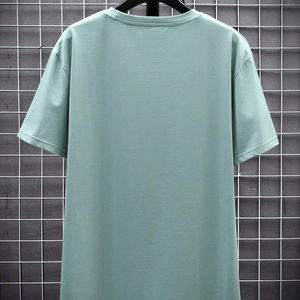 เสื้อยืดถักนิตติ้งสำหรับผู้ชาย, เสื้อยืดผ้าฝ้ายโพลีเอสเตอร์/ ผ้าฝ้ายเนื้อนุ่มสวมใส่สบายทรงปกติสไตล์วินเทจขนาด180กรัม - Product Image 1