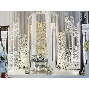 Elegante boda tema recepción escenario Sydney blanco tema anillo ceremonia escenario decoración boda occidental escenario decoración Reino Unido - Product Image 1