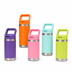 CL 355ml 12oz Stainless Steel Vacuum Water <b>Bottle</b> with Carry Handle Leak Proof Insulated <b>Thermos</b> for Outdoor Travel - Product Image 1