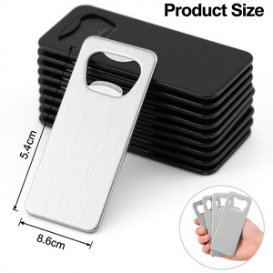 Abrebotellas de cerveza de acero inoxidable y metal con logotipo personalizado Grabado con láser Abrebotellas de tarjetas de crédito - Product Image 5