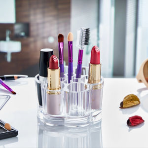 Organizador de Cosméticos de Acrílico Transparente con Diseño de Margarita, Moldeado por Inyección, Ecológico, para Brochas de Maquillaje, Almacenamiento de Lápiz Labial, de Fábrica - Product Image 4
