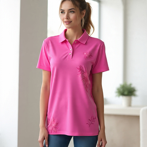 Vêtements de sport Running Fitness Sublimation Polo Shirt Femmes Manches Courtes Col Rabattu Tout Imprimé Polo T Shirt Dames - Product Image 1